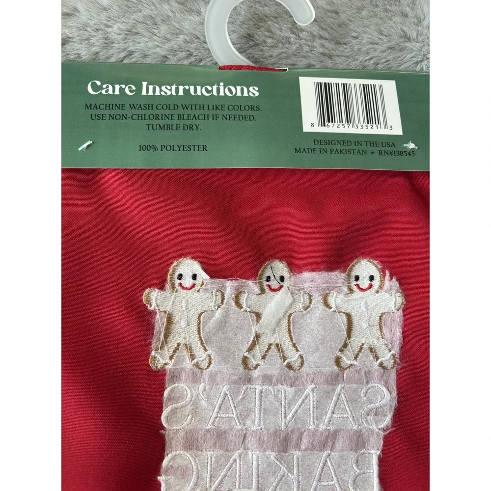 Santas Baking Co‎ Christmas Apron Embroidered One size #30x32